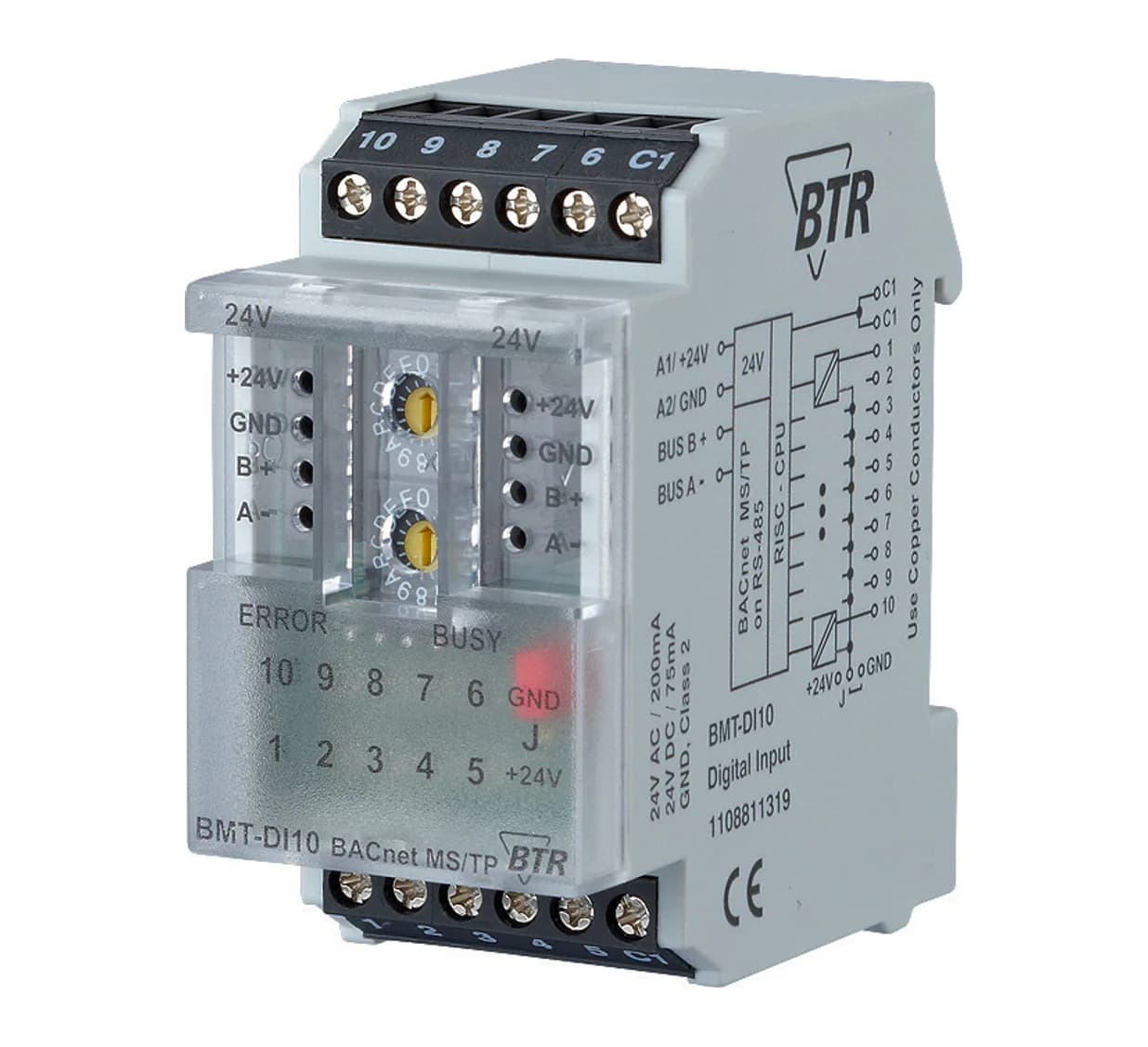 BMT-DI10 BACnet MS/TP digital input module