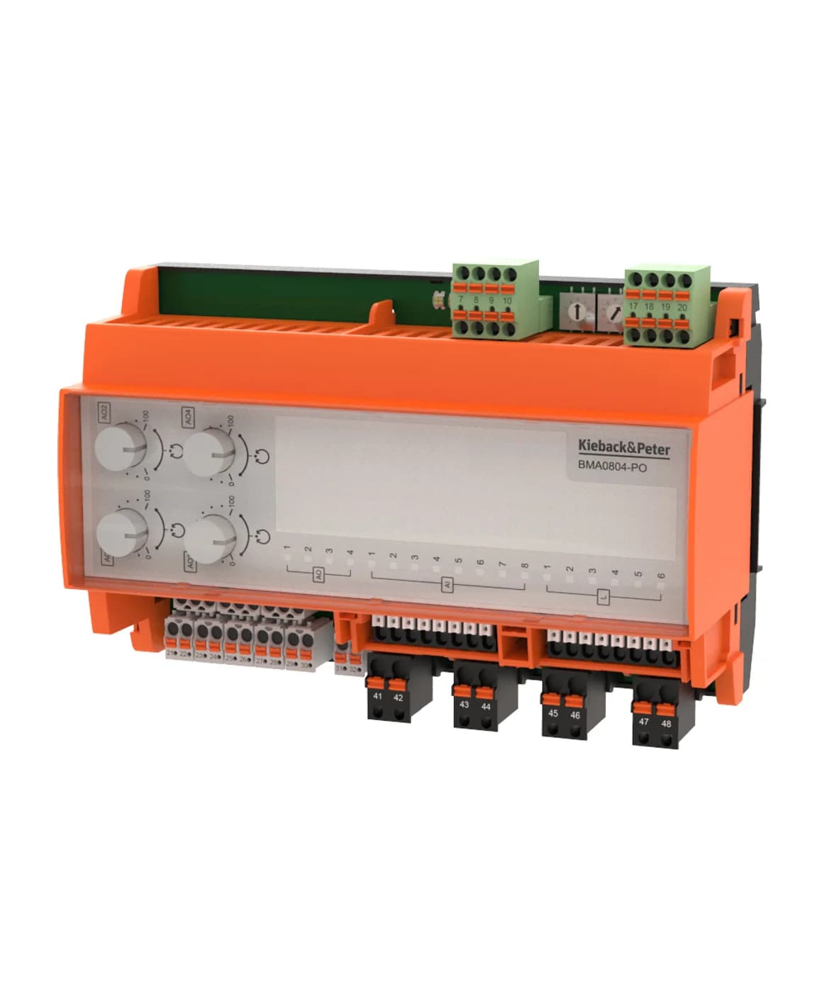BMA0804-PO analog input/output module with local override bus