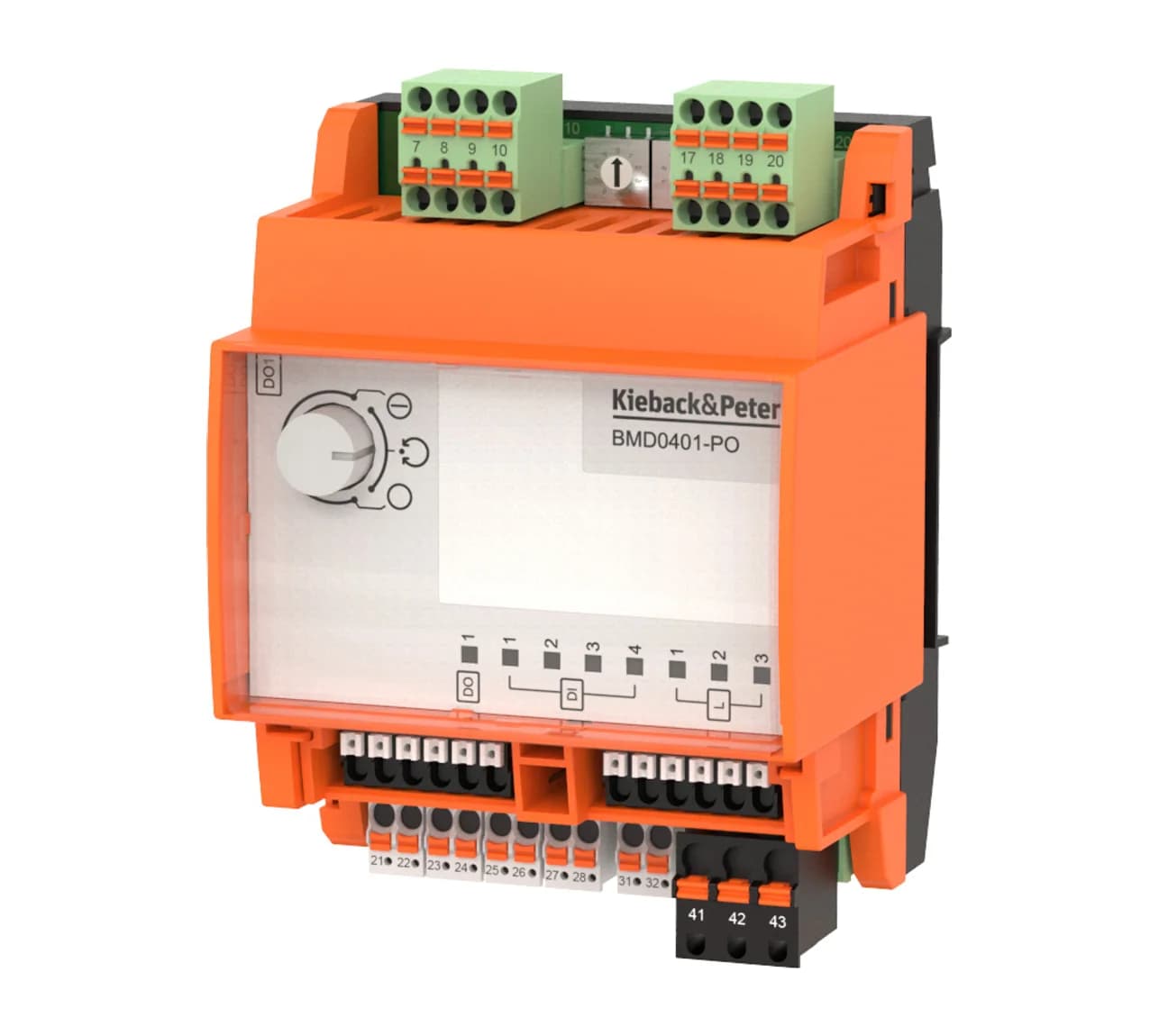 BMD0401-PO binary input/output module with local override bus