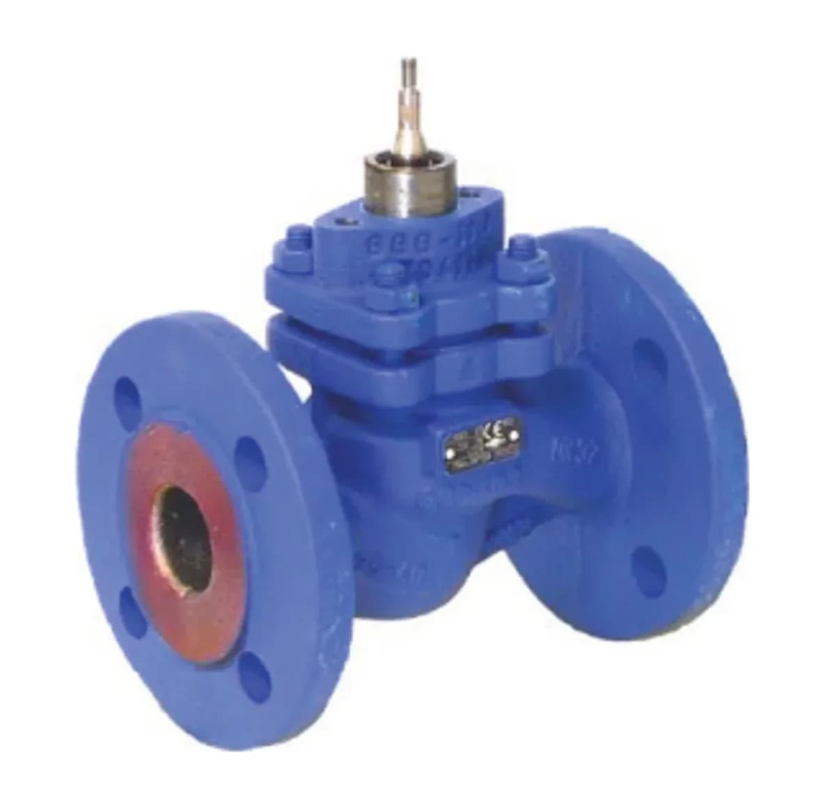 RGD two-way valve, ductile iron body with PN25 flanges
