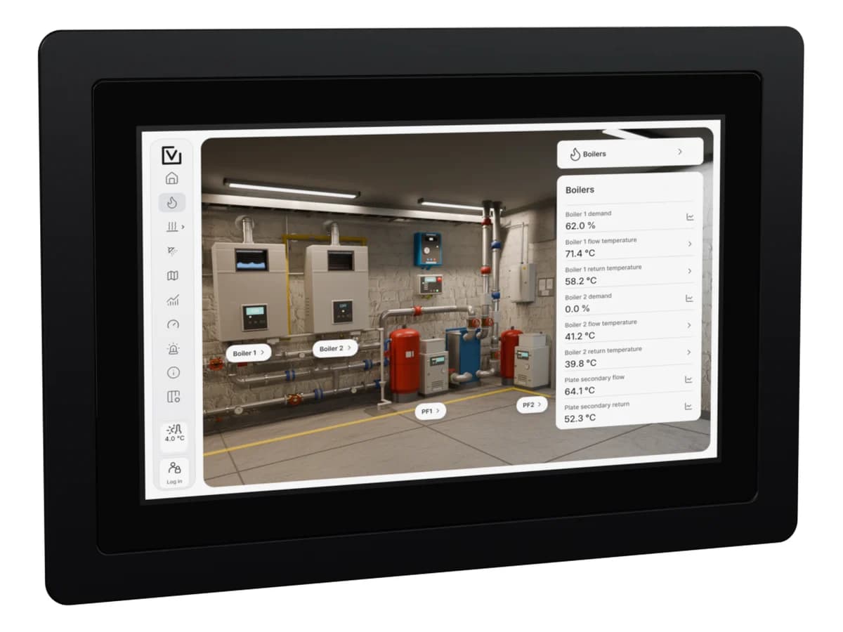 Vantage 10 with Vantage: your plant graphics, with menus and live readings